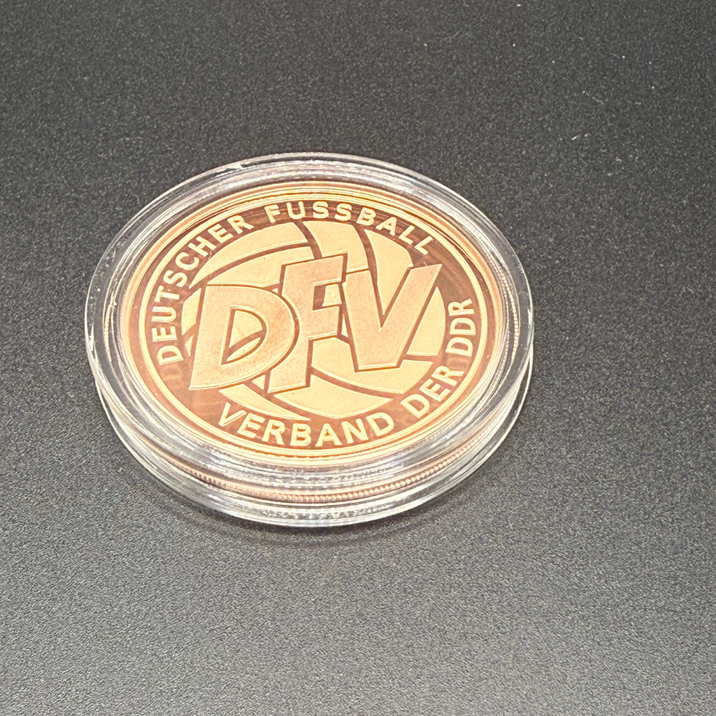 Kupfermedaille „Montreal 1976" – DDR Fußball-Gold | 1 oz Feinkupfer 999,9